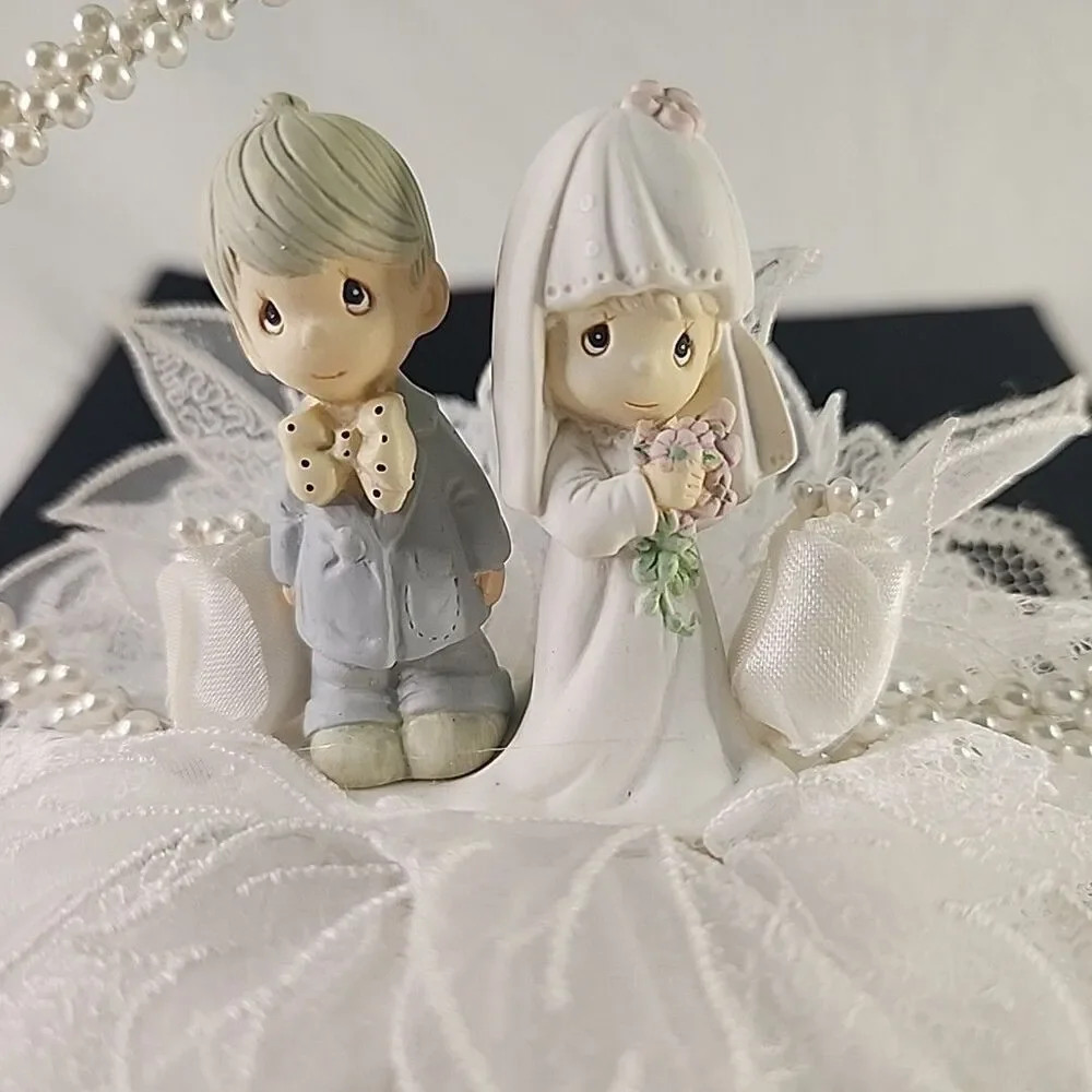 Cake Topper Precious Moments Wedding Anniversary Shower Made In Hong Kong Pearls